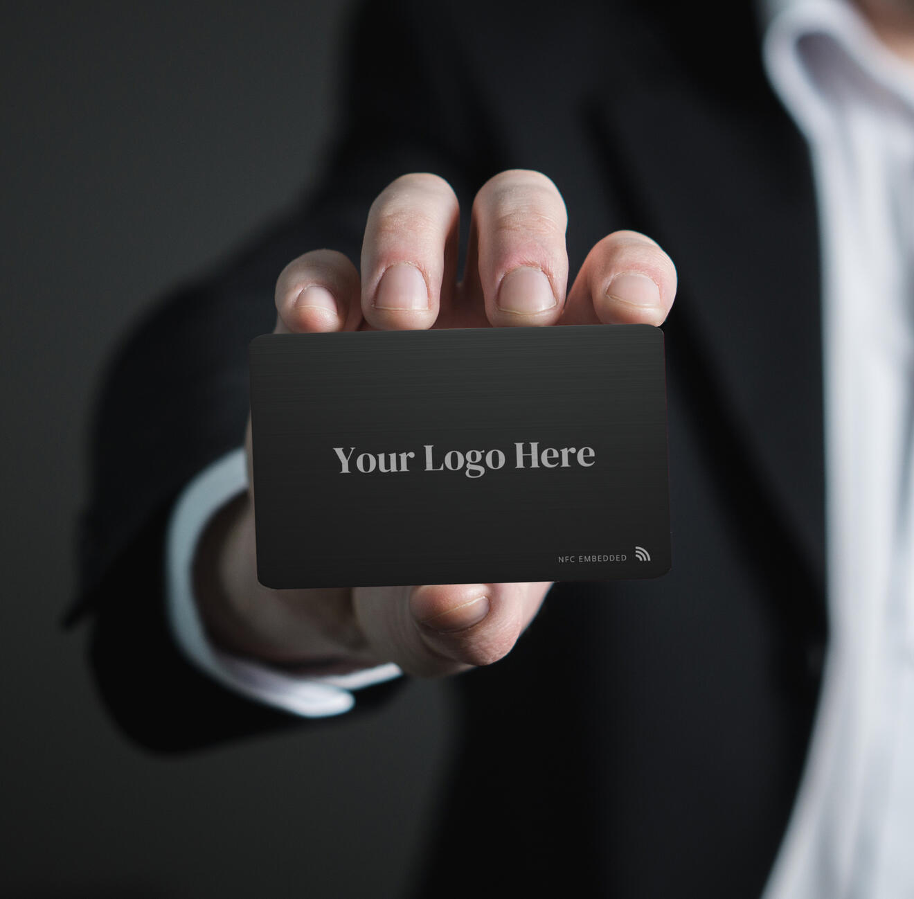 digital business card entrepreneur self made custom laser NFC QR code tap